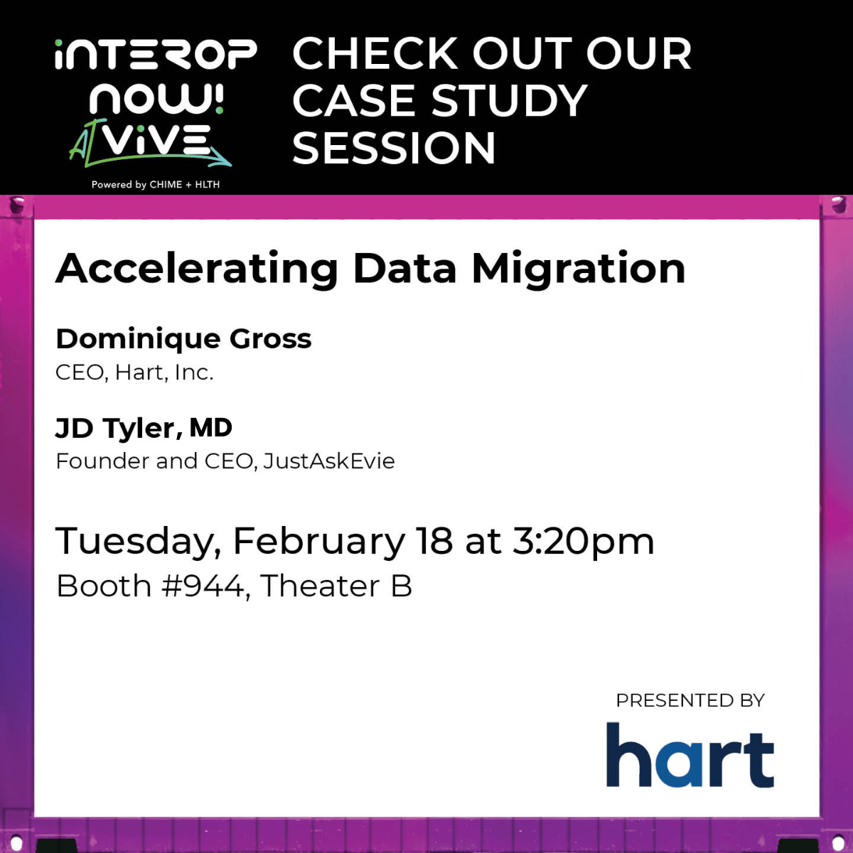 Accelerating Data Migration Case Study session at Vive