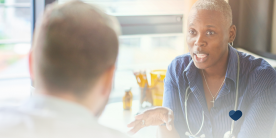 Doctor meeting with patient